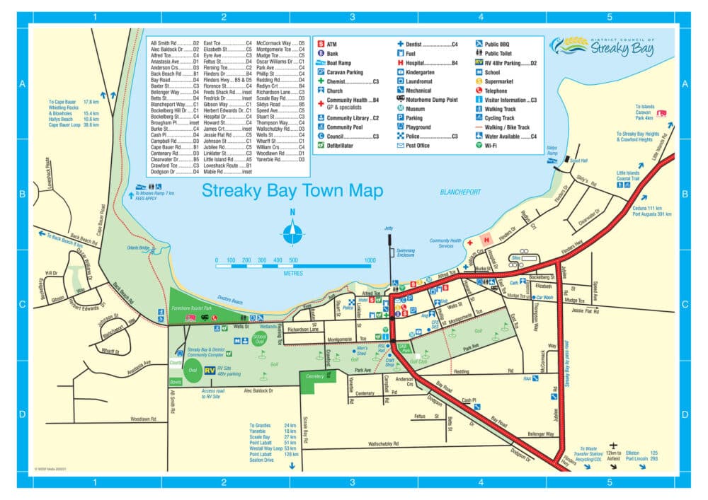 Streaky Bay Town Map 2021 Tn